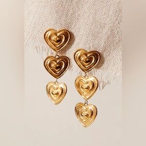 NWT Free People x Evie Jewelry Heartbeat Dangle Earrings